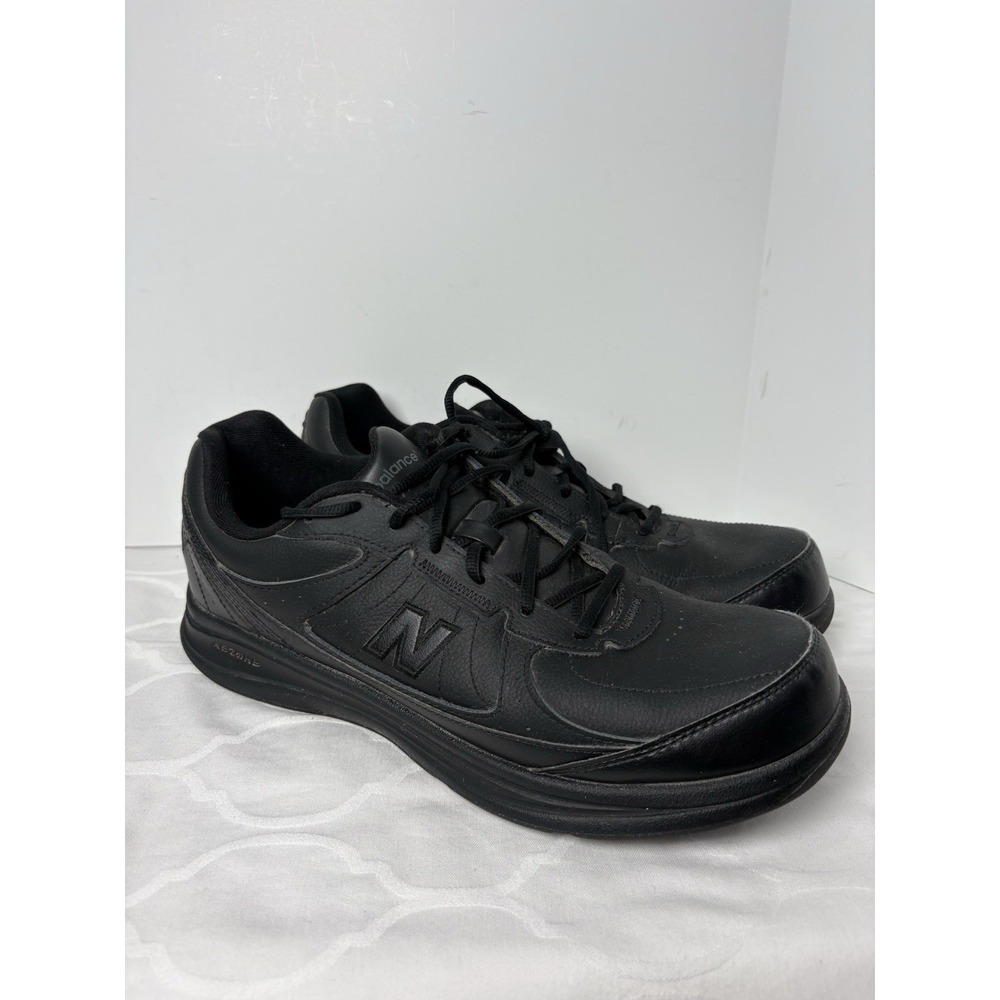 New Balance 577 Shoes Mens 13 B Walking Black Leather Sneakers Lace Up  MW577BK